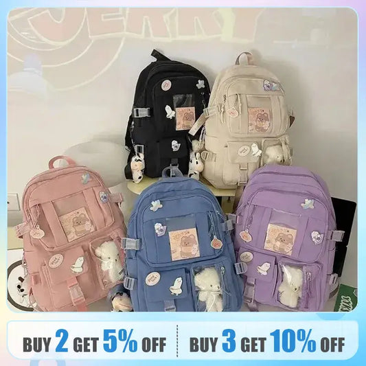 Girls High School Student Backpack Bags