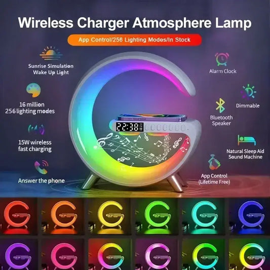 G Shaped LED Lamp Bluetooth Wireless Speaker