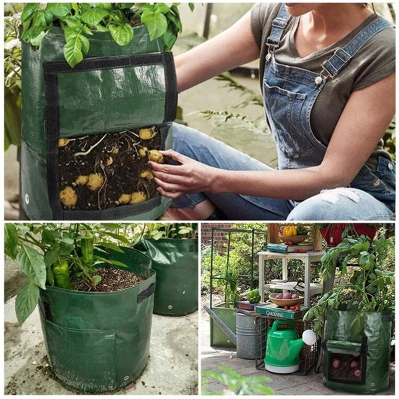  PE Vegetable Growing Bag Outdoor Garden Pots