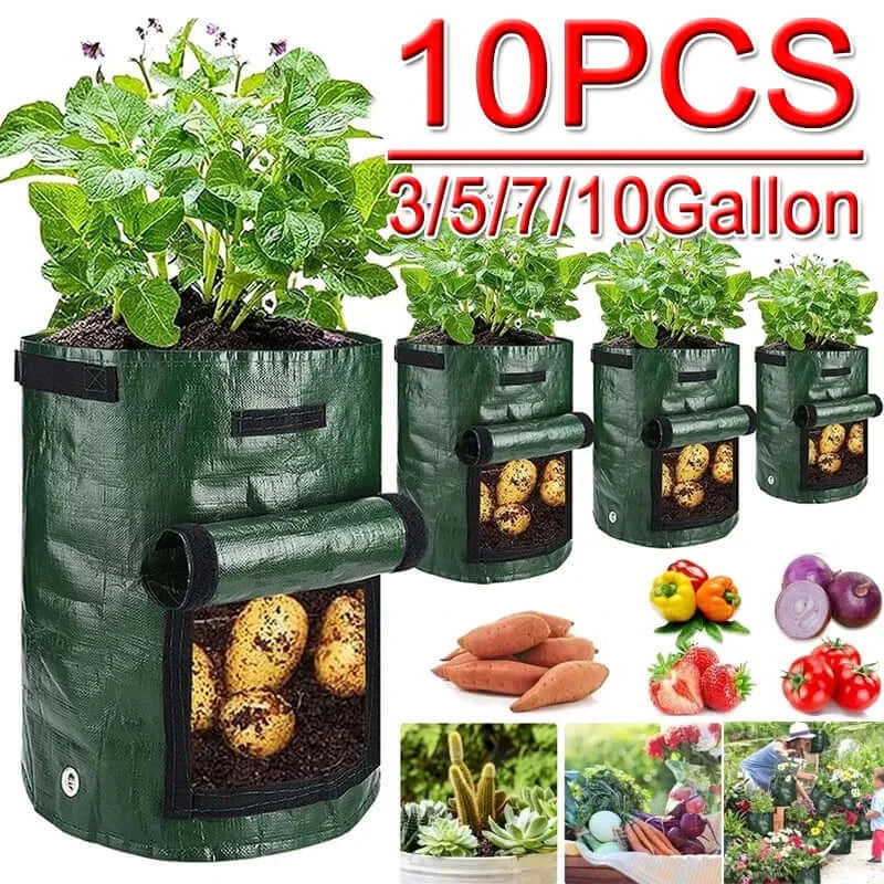  PE Vegetable Growing Bag Outdoor Garden Pots