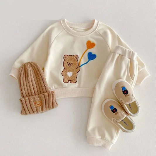 Korean Embroidered Cotton Baby Clothing Sets