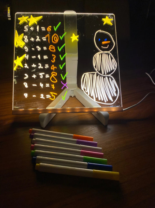 Rewritable Night Light with Message Board